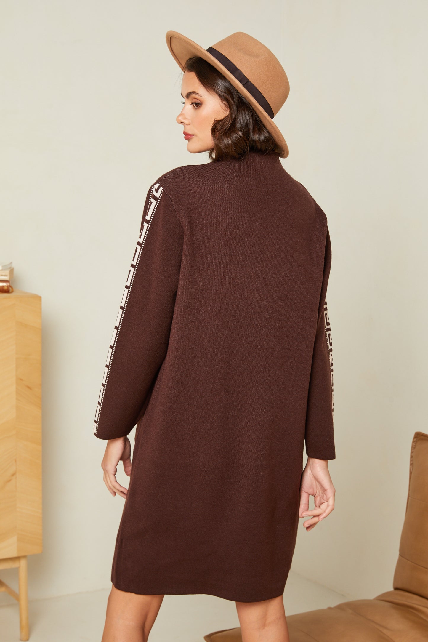 Robe pull à col cheminé