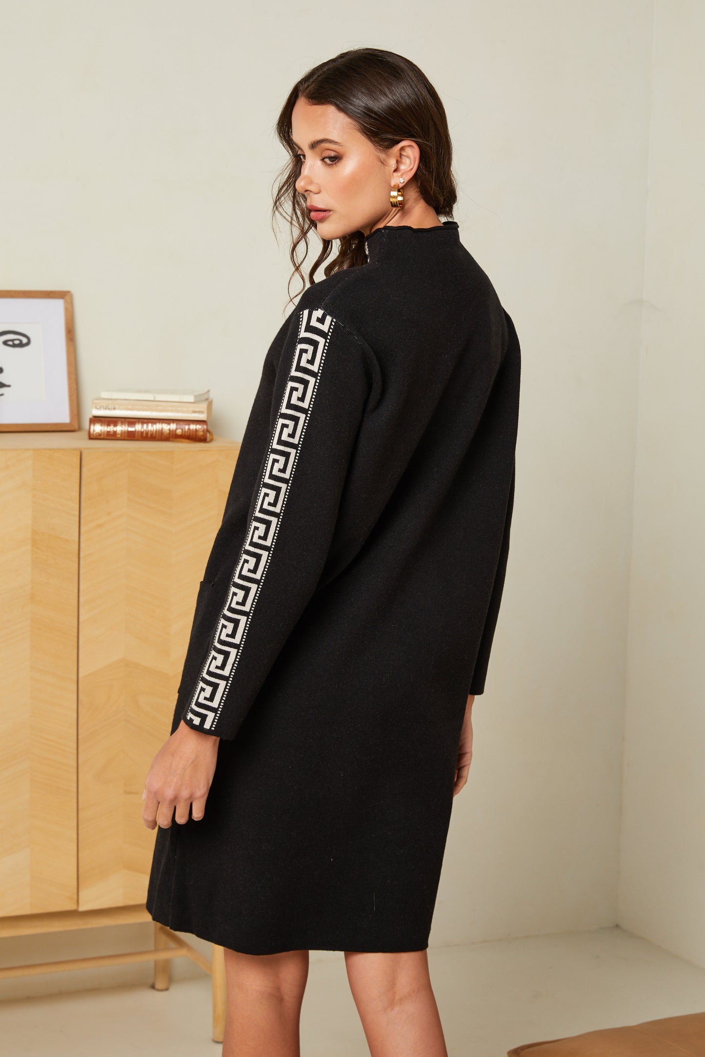 Robe pull à col cheminé