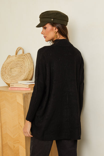 Pull oversize surpiqué