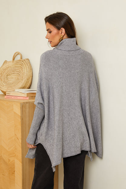 Pull oversize à col roulé