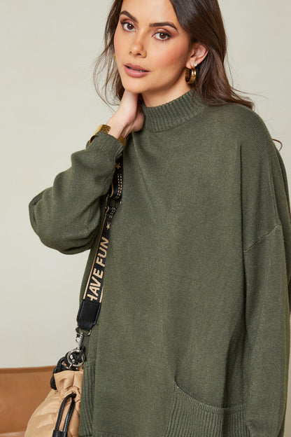 Ensemble pull à col cheminé