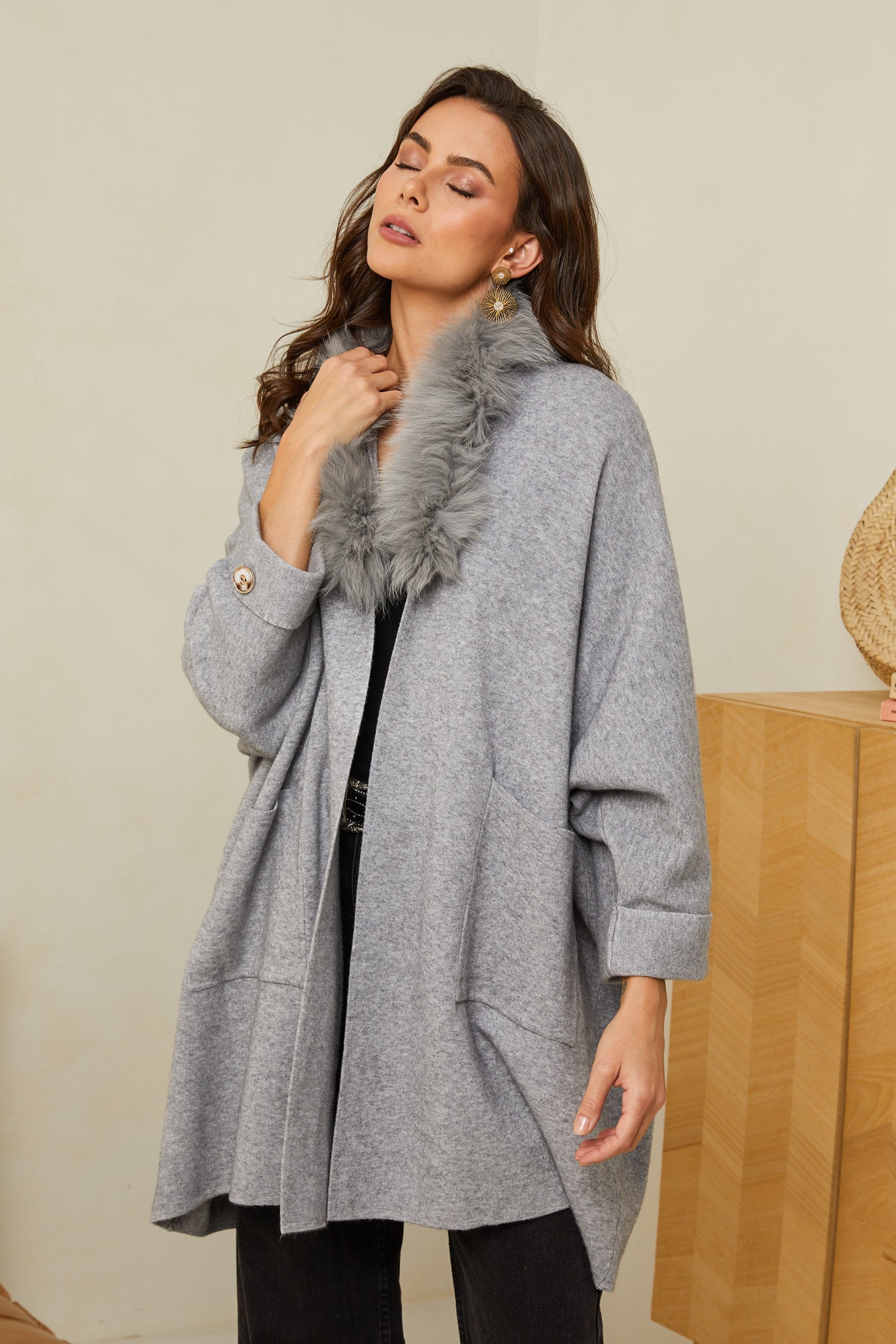 Gilet oversize ouvert