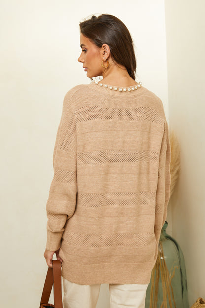 Pull oversize surpiqué