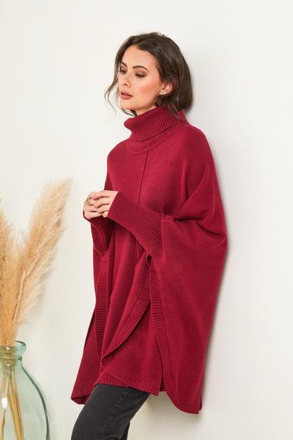 Poncho en maille oversize