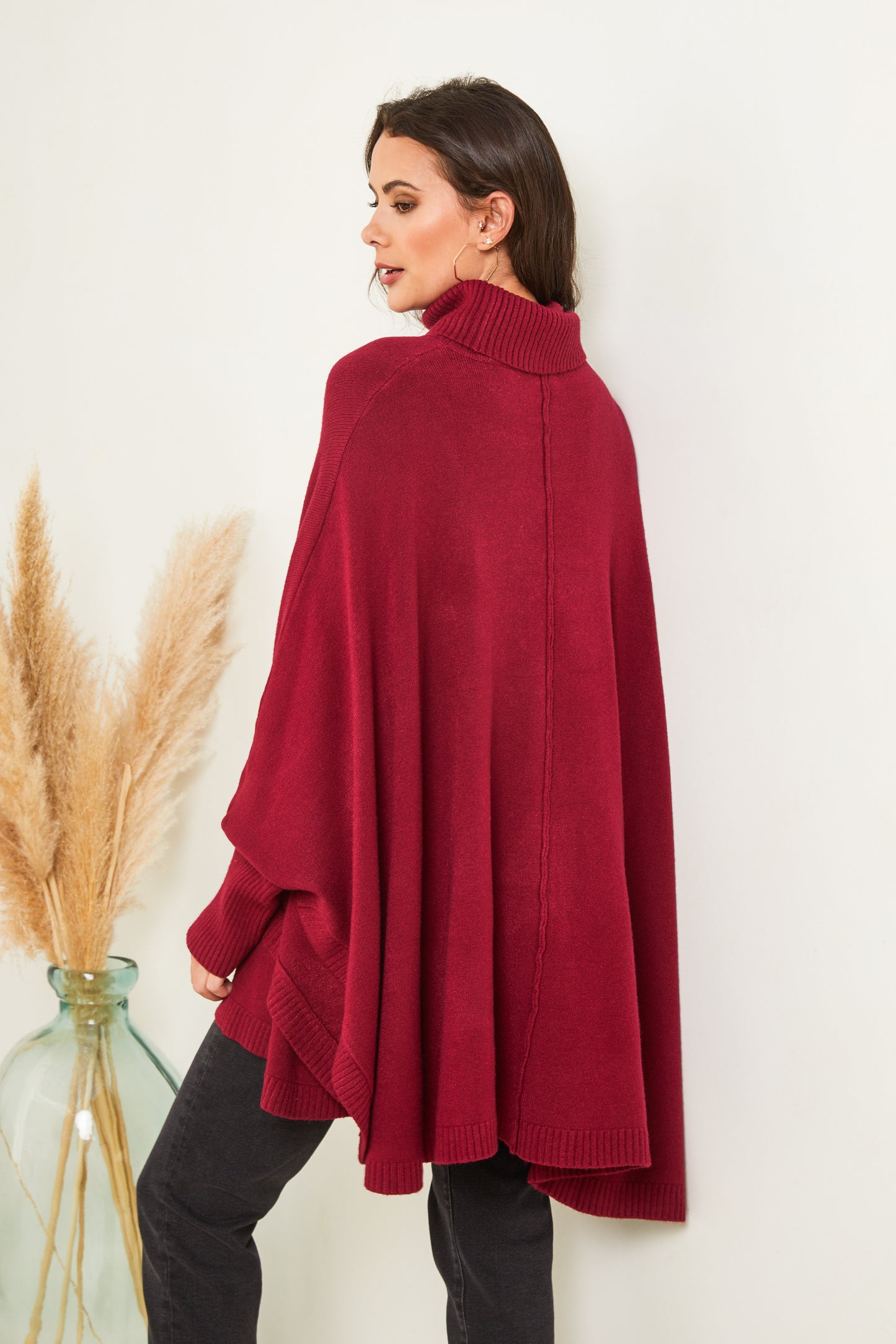 Poncho en maille oversize