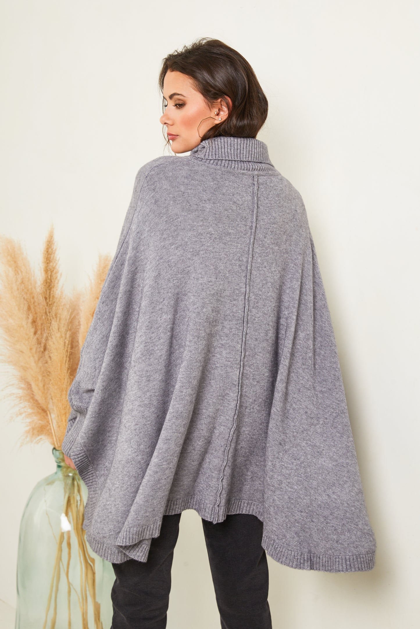 Poncho en maille oversize